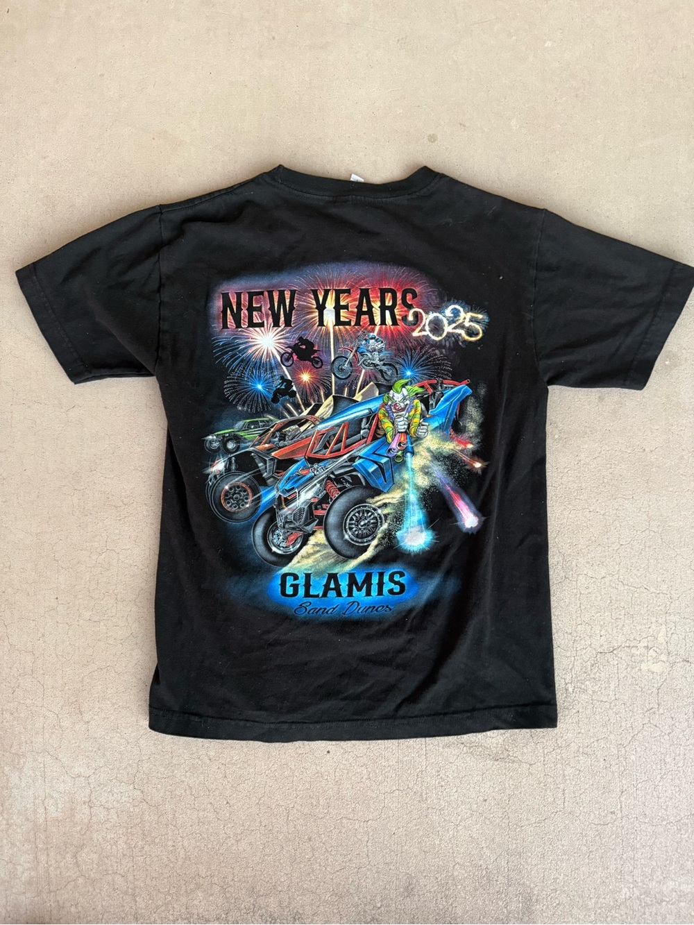 2025 Glamis Sand Dunes New Year’s Off-Road Graphic T-Shirt – Size Small